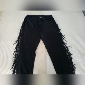 Kittenish Fringe Joggers